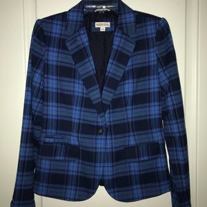 Blue plaid jacket, blue-black